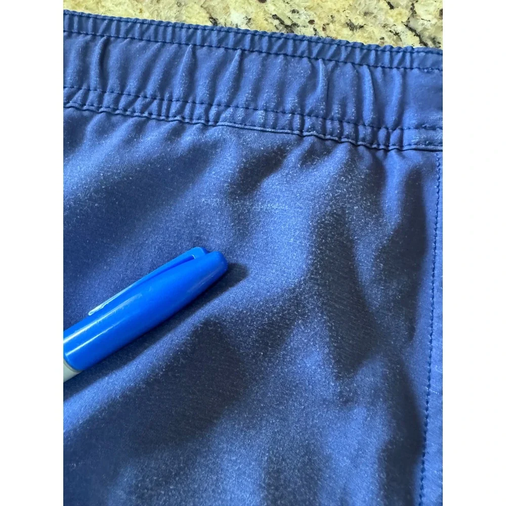 Fair Harbor Mens Swim Trunks Set of 2 Blue Teal Striped Lined Size Medium